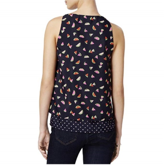 Maison Jules | Tops | New Watermelon Print Layered Sleeveless Blouse ...